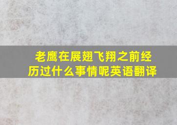 老鹰在展翅飞翔之前经历过什么事情呢英语翻译