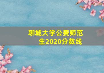 聊城大学公费师范生2020分数线