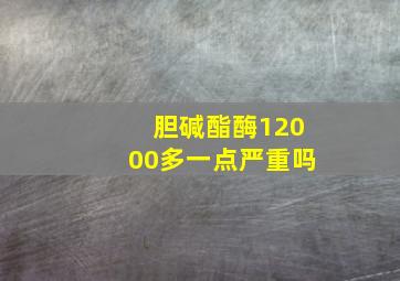 胆碱酯酶12000多一点严重吗