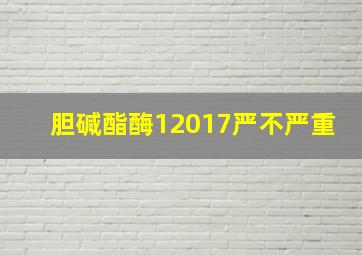 胆碱酯酶12017严不严重