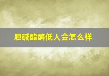 胆碱酯酶低人会怎么样