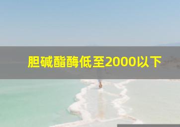 胆碱酯酶低至2000以下