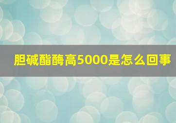 胆碱酯酶高5000是怎么回事