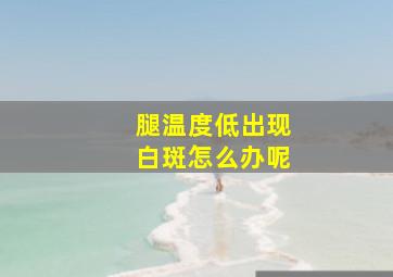 腿温度低出现白斑怎么办呢