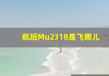 航班Mu2318是飞哪儿