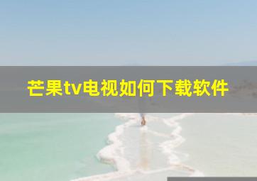 芒果tv电视如何下载软件