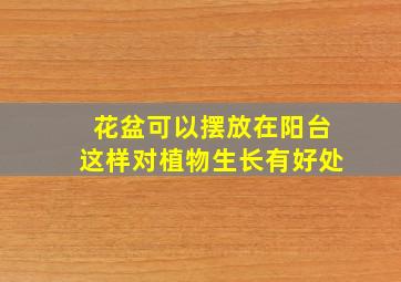 花盆可以摆放在阳台这样对植物生长有好处