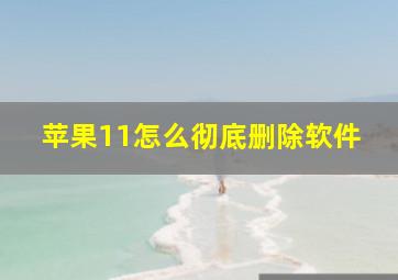 苹果11怎么彻底删除软件