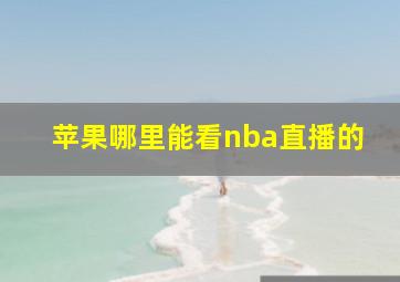 苹果哪里能看nba直播的