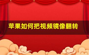 苹果如何把视频镜像翻转