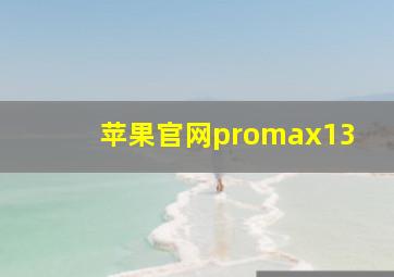 苹果官网promax13