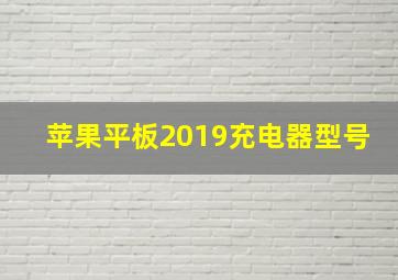 苹果平板2019充电器型号