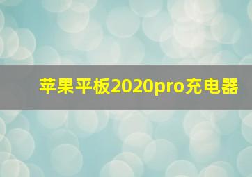 苹果平板2020pro充电器