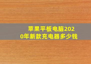 苹果平板电脑2020年新款充电器多少钱