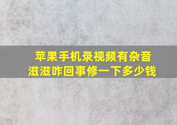 苹果手机录视频有杂音滋滋咋回事修一下多少钱