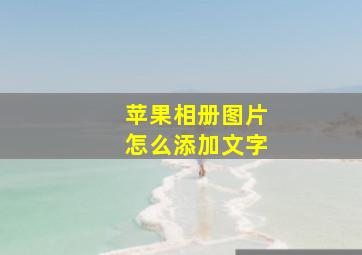 苹果相册图片怎么添加文字