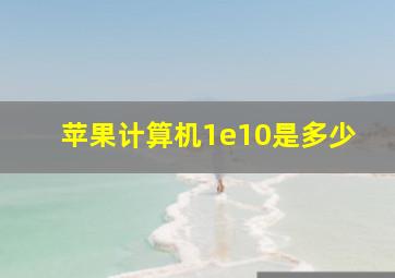 苹果计算机1e10是多少