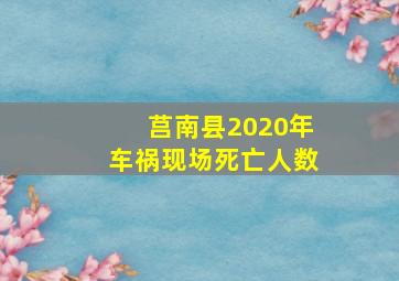 莒南县2020年车祸现场死亡人数