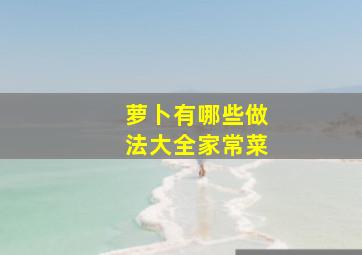 萝卜有哪些做法大全家常菜