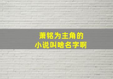 萧铭为主角的小说叫啥名字啊