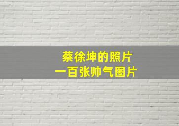 蔡徐坤的照片一百张帅气图片