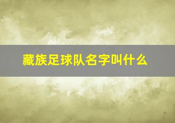 藏族足球队名字叫什么