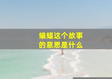 蝙蝠这个故事的意思是什么