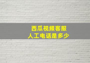 西瓜视频客服人工电话是多少