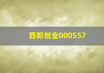 西部创业000557