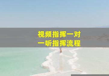 视频指挥一对一听指挥流程