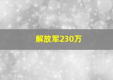 解放军230万