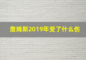 詹姆斯2019年受了什么伤