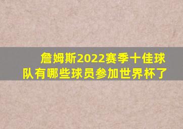 詹姆斯2022赛季十佳球队有哪些球员参加世界杯了