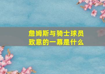 詹姆斯与骑士球员致意的一幕是什么