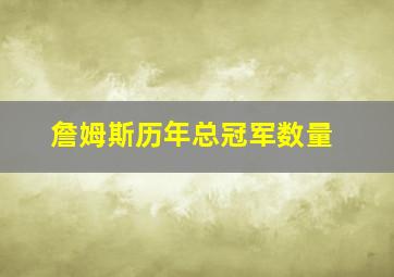 詹姆斯历年总冠军数量