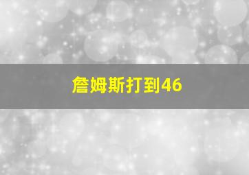 詹姆斯打到46