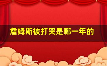 詹姆斯被打哭是哪一年的