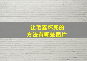 让毛囊坏死的方法有哪些图片