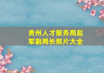 贵州人才服务局赵军副局长照片大全