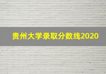 贵州大学录取分数线2020