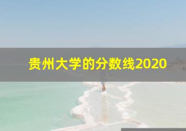 贵州大学的分数线2020