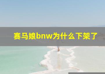 赛马娘bnw为什么下架了