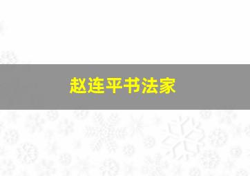 赵连平书法家