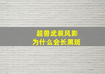 超兽武装风影为什么会长黑斑