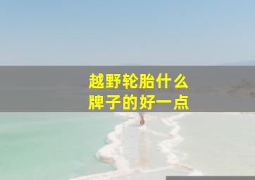 越野轮胎什么牌子的好一点