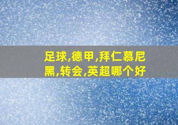 足球,德甲,拜仁慕尼黑,转会,英超哪个好