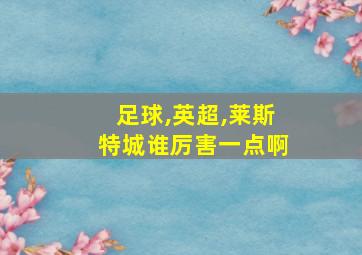 足球,英超,莱斯特城谁厉害一点啊