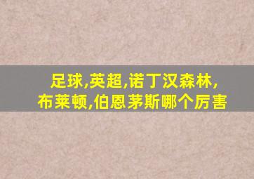 足球,英超,诺丁汉森林,布莱顿,伯恩茅斯哪个厉害