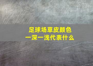 足球场草皮颜色一深一浅代表什么