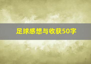 足球感想与收获50字